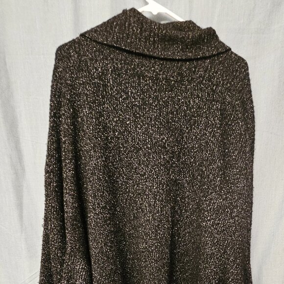 Zadig & Voltaire black cashmere oversize cardigan size M/L silver lurex thread - Picture 9 of 10